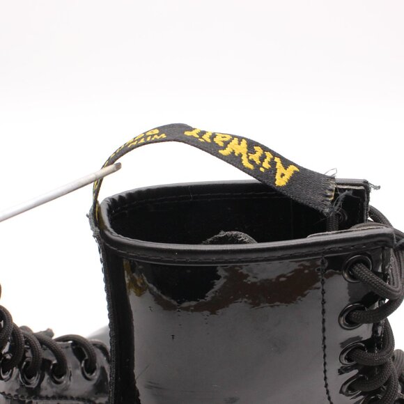 Dr. Martens Black Combat Boots with Glossy Finish - Picture 10 of 11
